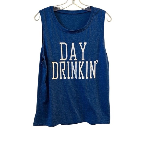 Day Drinking Sleeveless Tee Sz Large - Picture 1 of 6
